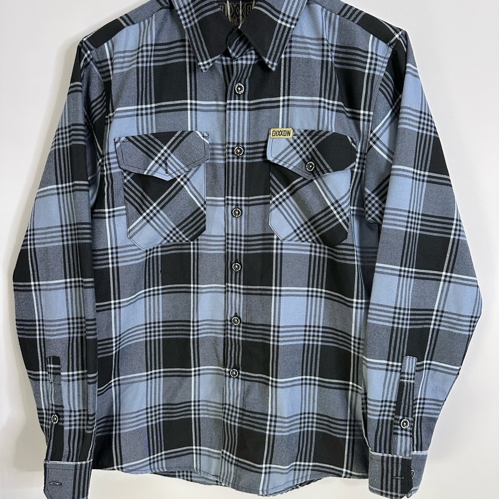 Dixxon Flannel Co - The Adamantium - Men’s XS shirt Button Grey /Black Plaid